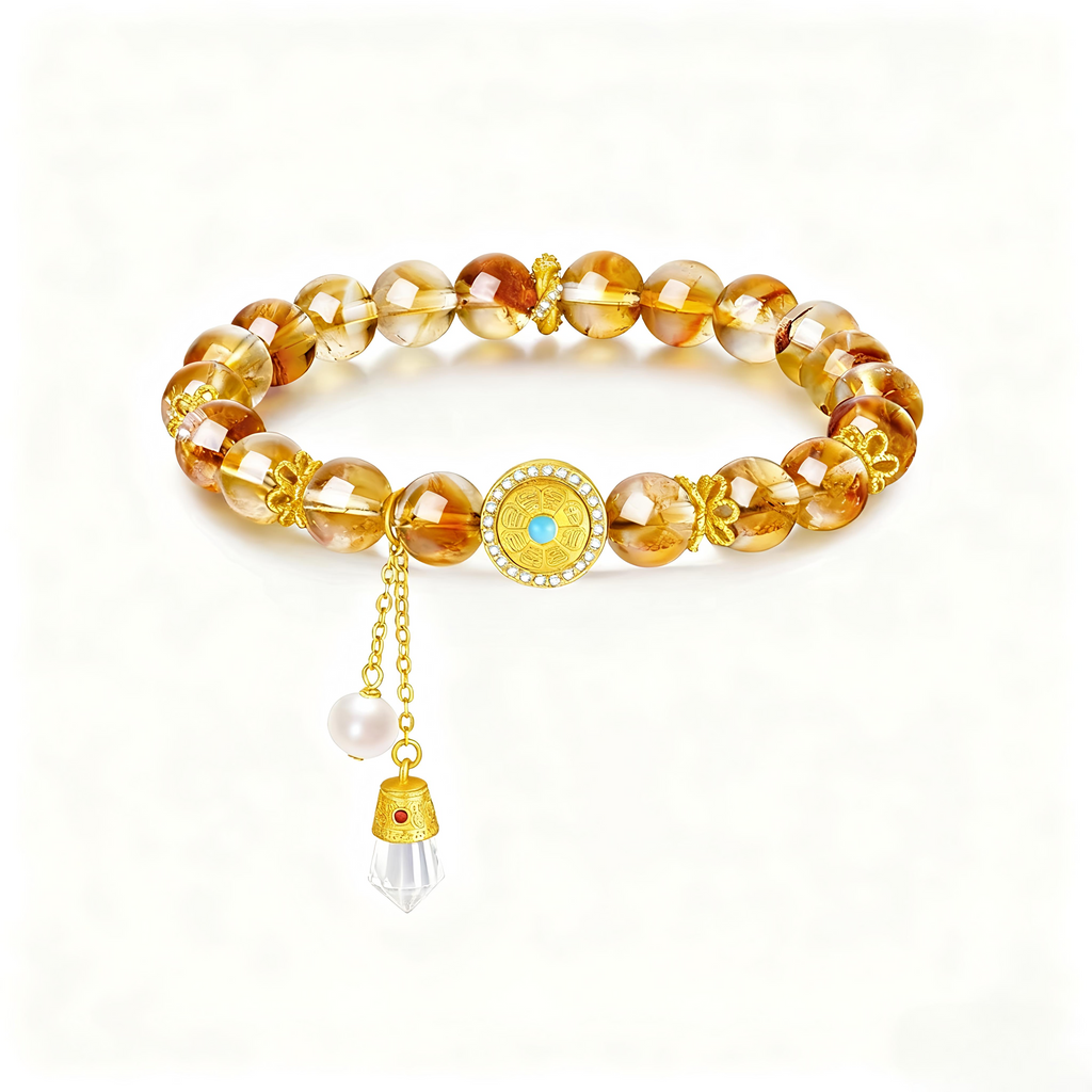 Cleopatra Collection Natural Crystal Bracelet