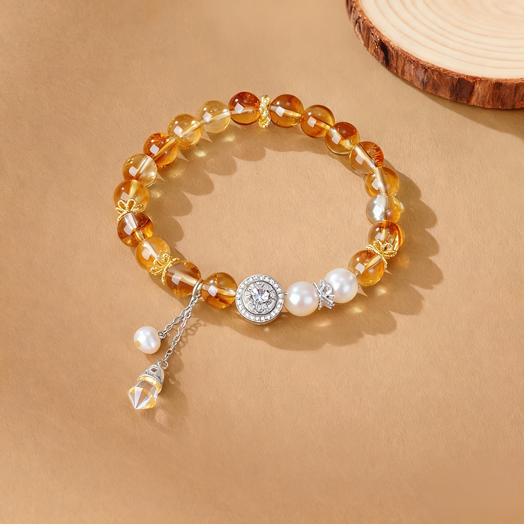 Cleopatra Collection Natural Crystal Bracelet