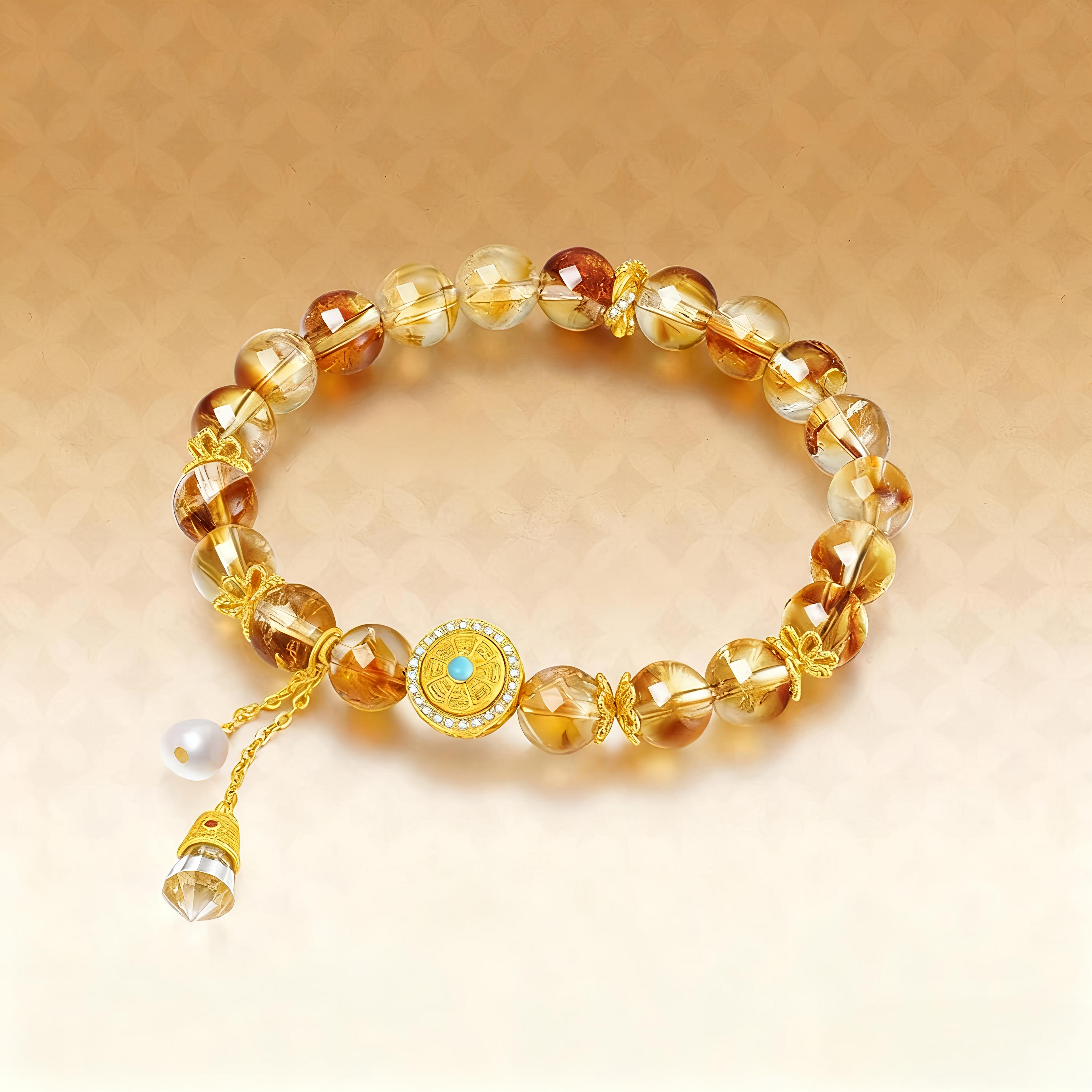 Cleopatra Collection Natural Crystal Bracelet