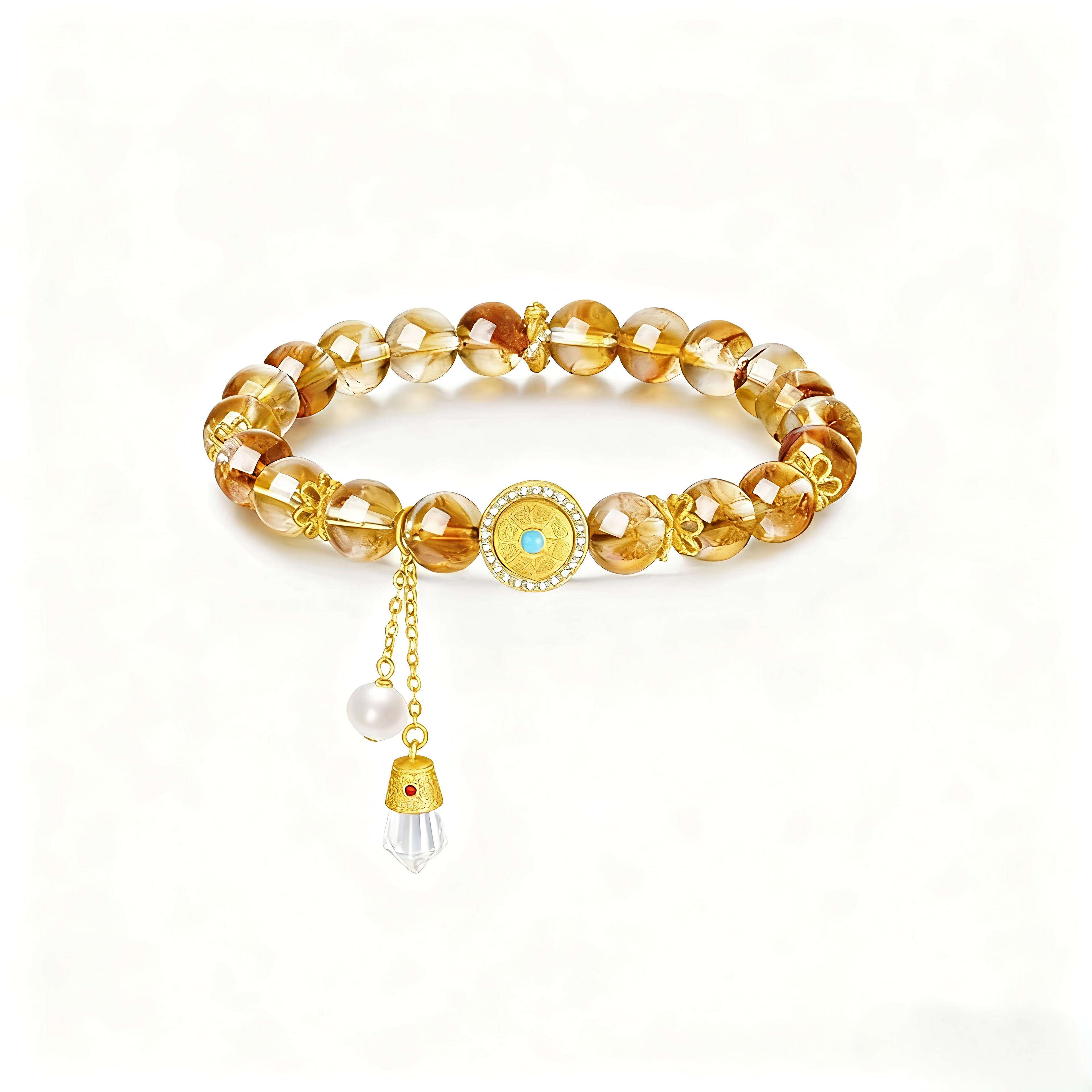 Cleopatra Collection Natural Crystal Bracelet