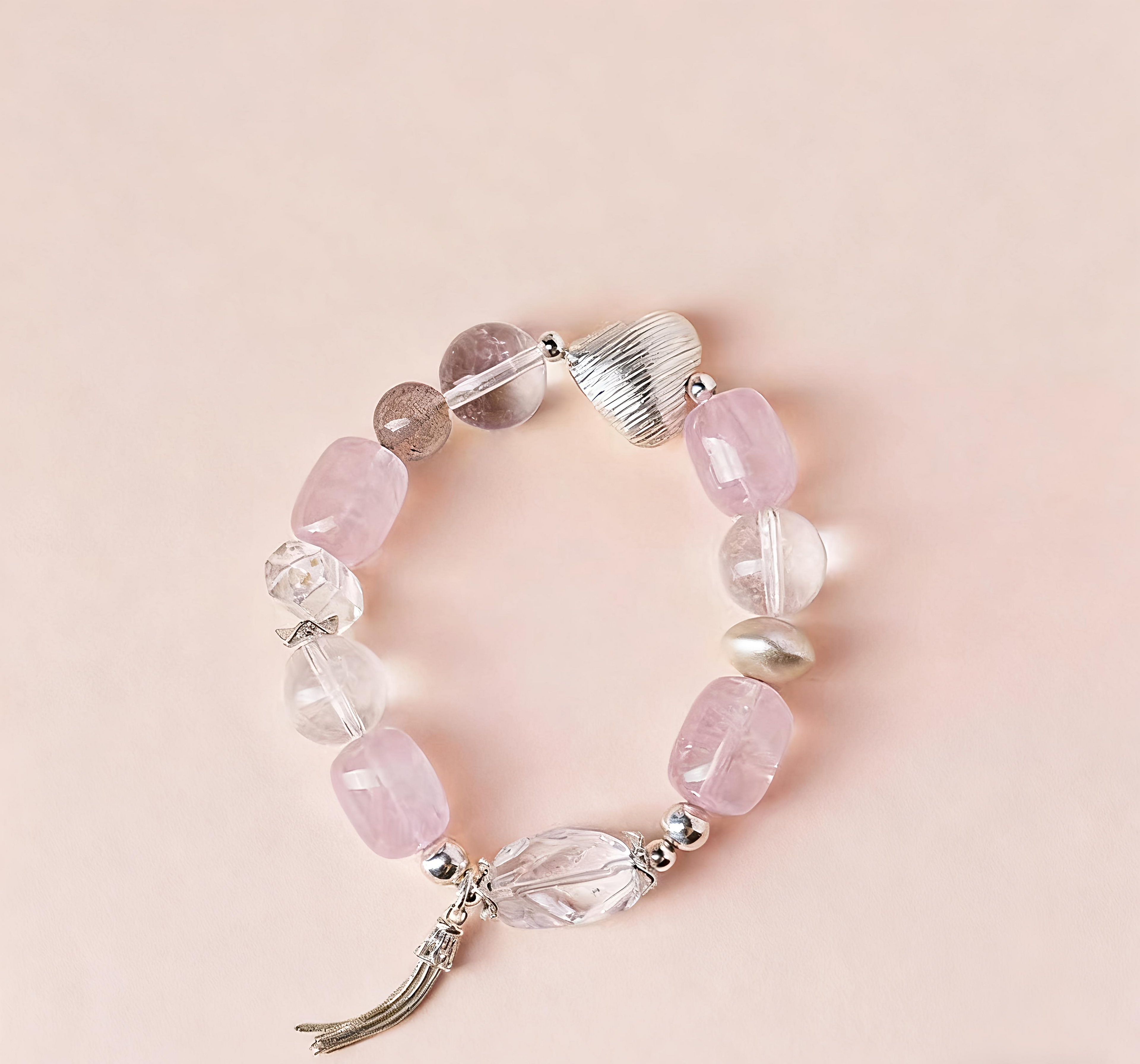 Pink Beach Crystal Bracelet