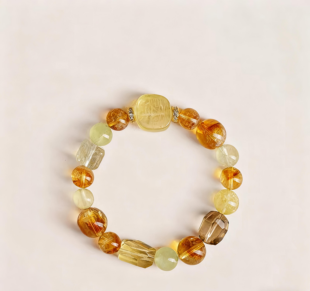 Luxury Yellow Natural Crystal Bracelet