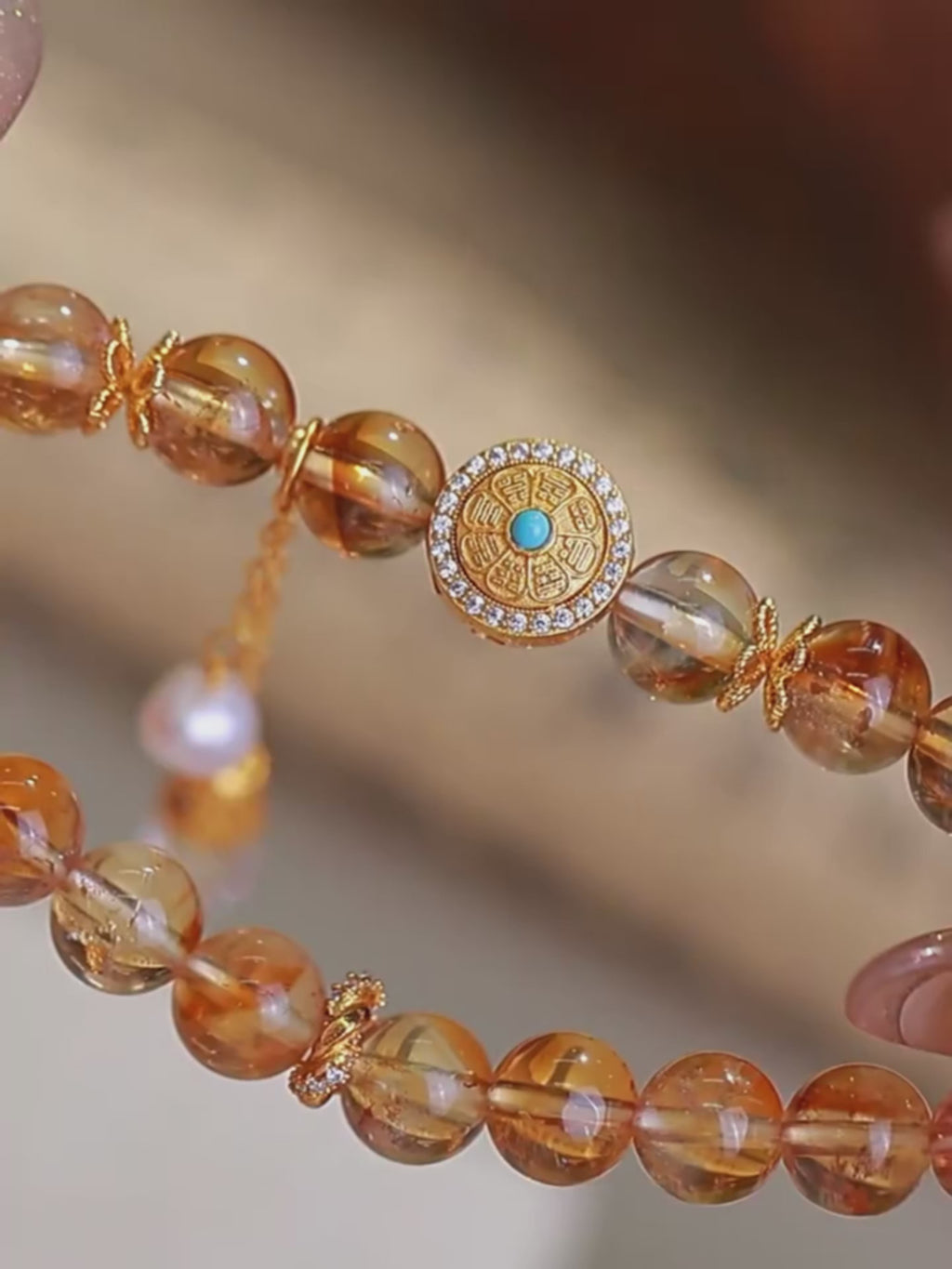 Cleopatra Collection Natural Crystal Bracelet